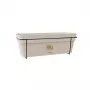 STEFANPLAST Conjunto de varanda com sistema de rega automática e suporte de metal 50x18x17 cm branco