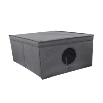 ORDINETT Caixa dobrável M tamanho 48x36x19 cm cinzento