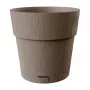 STEFANPLAST Vaso redondo Ethica com prato, castanho, 40x39 cm, 25 L