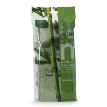 MARTINI SPA Luffa e bambu riscas bambu - esponja de banho esfoliante natural com textura dupla