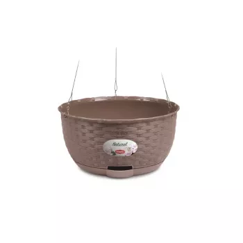STEFANPLAST Vaso suspenso Natural Ø30x14,5cm Castanho
