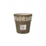 STEFANPLAST Gaia vaso com prato Ø20x19cm castanho
