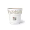 STEFANPLAST Gaia Vaso para plantas com prato Ø25x25cm Branco