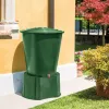 STEFANPLAST Depósito de água da chuva 210L com tampa e torneira Ø76,5x84cm Verde
