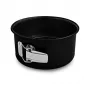 Guardini Gardenia Forma de bolo com aro amovível de fundo alto, 20 cm de diâmetro, 8,5 cm de altura, aço carbono, revestimento antiaderente, Preto