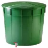 STEFANPLAST Depósito de água da chuva 500L com tampa e torneira Ø100x85cm Verde
