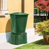 STEFANPLAST Depósito de água da chuva 500L com tampa e torneira Ø100x85cm Verde