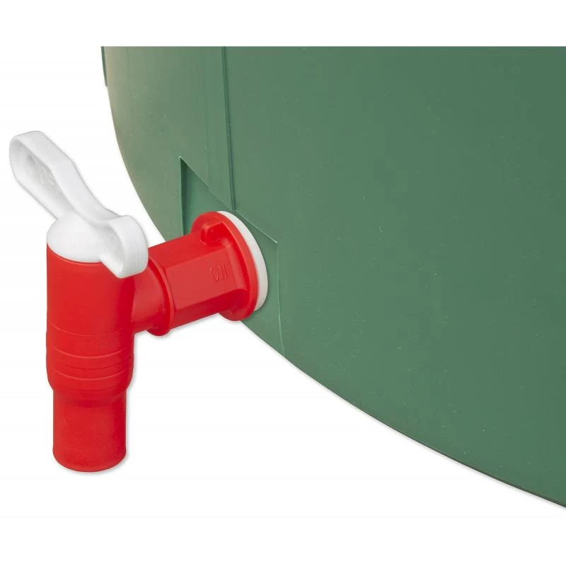STEFANPLAST Depósito de água da chuva 500L com tampa e torneira Ø100x85cm Verde