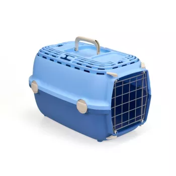 STEFANPLAST Caixa de transporte Horizon 1 com porta metálica 48x32x30 cm Azul-claro/Azul