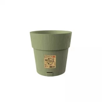 STEFANPLAST Ethica Vaso para plantas com prato, 20 cm, Verde