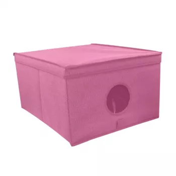 ORDINETT Caixa dobrável L 50x40x25cm Padrão floral