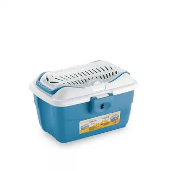 STEFANPLAST Caixa de transporte Mini Gulliver 40x30x24cm Branco/Azul