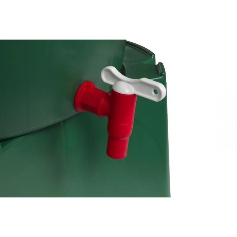 Depósito de água da chuva STEFANPLAST 310L com tampa e torneira, verde, Ø80x97cm
