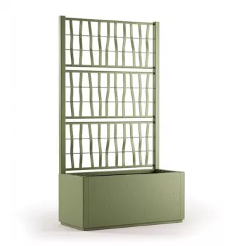 Jardineira com treliça STEFANPLAST Ethica 80x36x140 cm verde