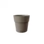 Vaso de flores STEFANPLAST Ethica com prato Ø20x19cm castanho