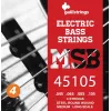 Galli MSB-45~105 S cordas para baixo elétrico de 4 cordas, aço niquelado, enroladas redondas, .045-.105
