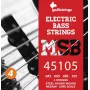 Galli MSB-45~105 S cordas para baixo elétrico de 4 cordas, aço niquelado, enroladas redondas, .045-.105