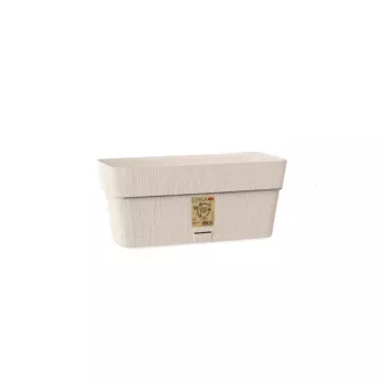 STEFANPLAST Ethica floreira com prato, 30 x 13 x 12 cm, branca