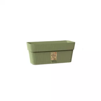 STEFANPLAST Flower Box with Tray Ethica 30x13x12 cm Green