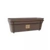Conjunto de varanda STEFANPLAST com sistema de rega automática e suporte de metal 50x18x17cm castanho