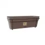 Conjunto de varanda STEFANPLAST com sistema de rega automática e suporte de metal 50x18x17cm castanho