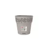 Vaso de flores STEFANPLAST Gaia com prato Ø20x19cm cinzento-claro