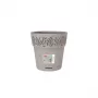 Vaso de flores STEFANPLAST Gaia com prato Ø20x19cm cinzento-claro
