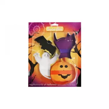 Conjunto de 4 caixas de biscoitos GUARDINI Halloween, 10 x 2 cm, caixas redondas de biscoitos em folha de flandres