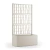 Jardineira com grelha STEFANPLAST Ethica 80x36x140 cm branco