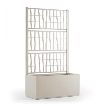 Jardineira com grelha STEFANPLAST Ethica 80x36x140 cm branco