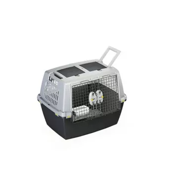 Transportadora STEFANPLAST Gulliver Touring, 80x58,5x62 cm, cinzento-escuro/cinzento-claro