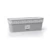 Jardineira com prato STEFANPLAST Gaia 50x18x17 cm cinzento