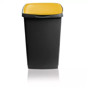 Contentor de resíduos GIOSTYLE Eco Solution 45L cinzento-escuro/amarelo