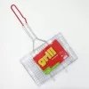 Grelhador ASI COLLECTION 34x22cm aço cromado com pegas de madeira