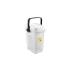 STEFANPLAST Recipiente para ração de animais 2,5 kg 7 L 23x19x31 cm, Transparente/Branco