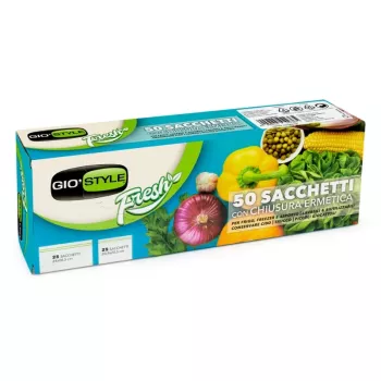 Sacos herméticos para alimentos GIOSTYLE 50 unid. (25 x 24x26,5cm + 25 x 20,5x20,5cm)
