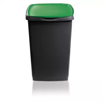 Contentor de resíduos Eco Solution GIOSTYLE 45L 37x36x53,5cm cinzento-escuro/verde