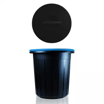 Contentor de resíduos Giostyle Eco Solution 16L, 33 x 33 x 33,5 cm, cinzento-escuro/azul