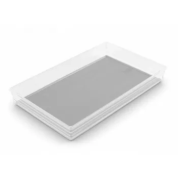 Organizador KIS Box Sistemo 9 39 x 24 x 5 cm transparente/cinzento-claro
