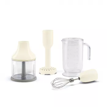 Conjunto de acessórios SMEG HBAC11CR para varinha mágica, 4 peças, creme