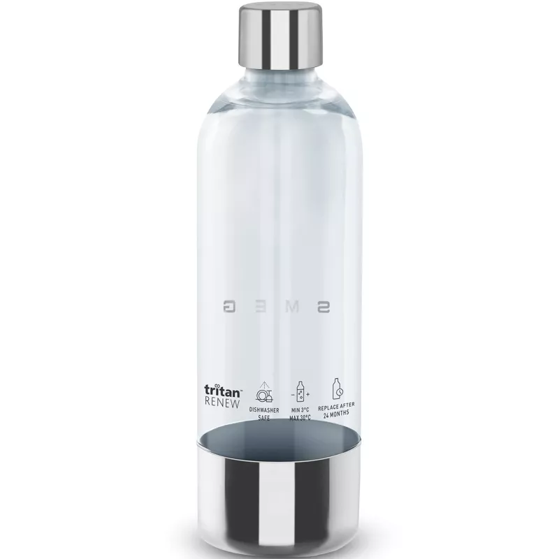 Garrafa de substituição SMEG SKSB01 para máquina de soda SKC01, 1 litro, plástico PET, transparente
