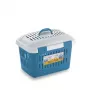 Transportadora Midi Gulliver STEFANPLAST 45x33x33cm branco/azul