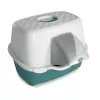 Caixa de areia para gatos STEFANPLAST Tres Chic Outdoor 56x54,5x39cm branco/verde