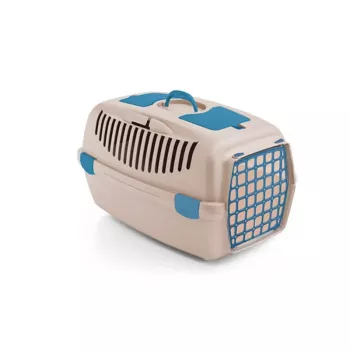 Caixa de transporte para animais de estimação STEFANPLAST Gulliver 3 61x40x38 cm travertino branco com porta de plástico