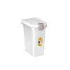 Recipiente de armazenamento de alimentos para animais de estimação STEFANPLAST 15L 6kg transparente/branco 33x22x41cm