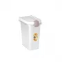 Recipiente de armazenamento de alimentos para animais de estimação STEFANPLAST 15L 6kg transparente/branco 33x22x41cm