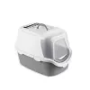Caixa de areia para gatos com tampa STEFANPLAST Cathy Easy Clean 56x40x40cm branco/cinzento