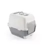 Caixa de areia para gatos STEFANPLAST Cathy Clever & Smart com tampa, branco/cinzento, 58x45x48 cm