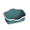 Caixa de areia para gatos STEFANPLAST Tres Chic aberta 56x38,5x26 cm branco/verde