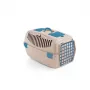 Transportadora STEFANPLAST Gulliver 2 com porta de plástico 55x36x35 cm branco travertino